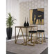 Hendrix 27.25 inch Black / Yellow Gold Swivel Counter Stool, Swivel